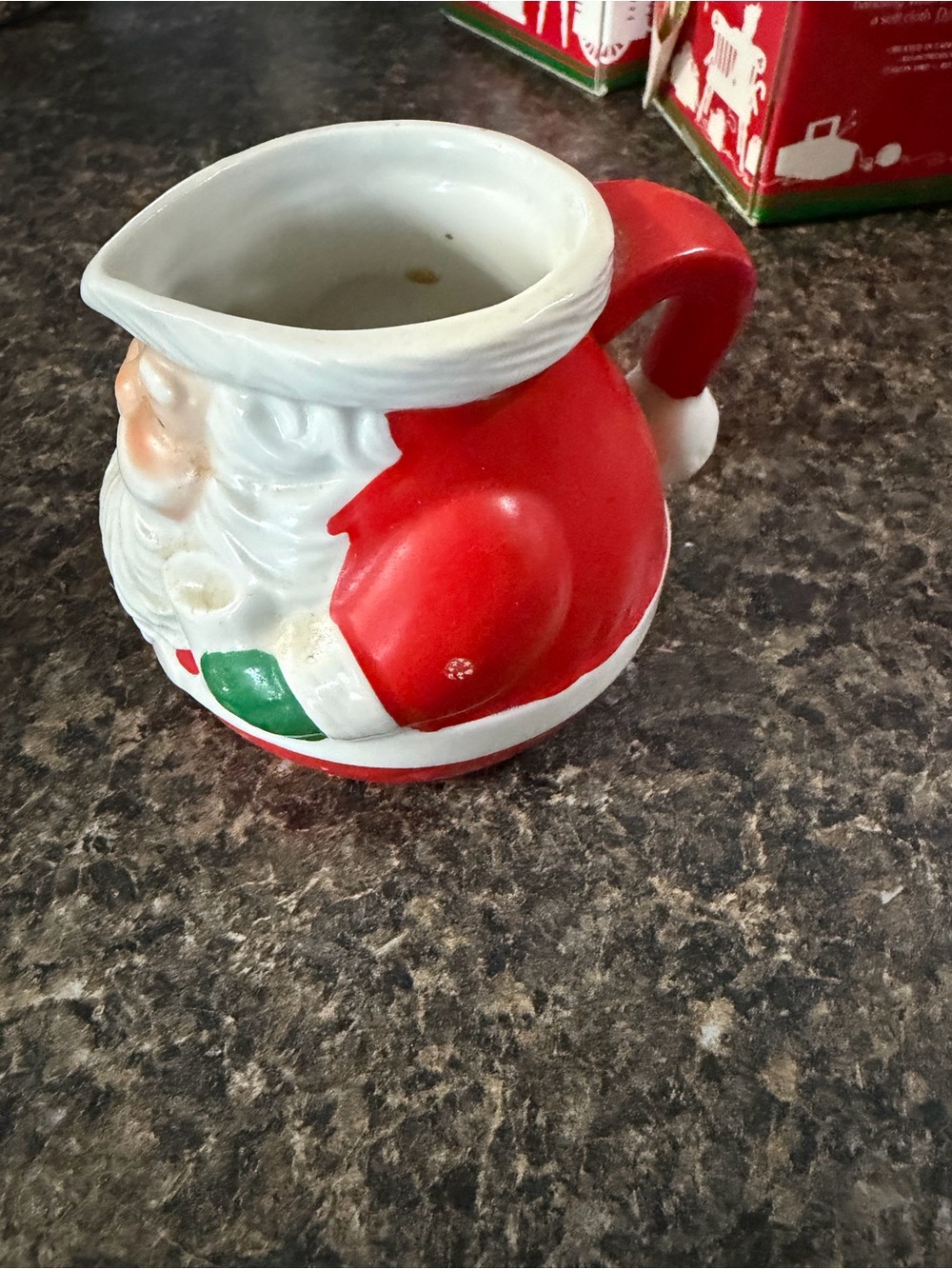 Vintage Avon Claus & Company Red and White Santa Creamer & Mrs. Claus Sugar Bowl - Picture 4 of 11